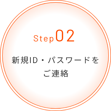 Step02 新規ID・パスワードをご連絡